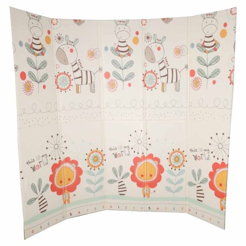 MATA PIANKOWA EDUKACYJNA DLA NIEMOWLĄT DWU STRONNA SKŁADANA 180X200CM ZWIERZĘTA WZÓR