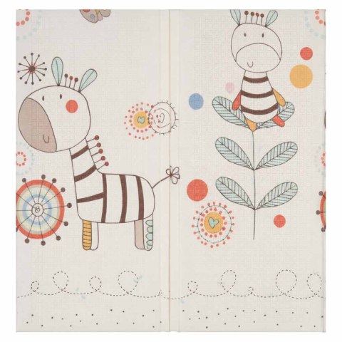 MATA PIANKOWA EDUKACYJNA DLA NIEMOWLĄT DWU STRONNA SKŁADANA 180X200CM ZWIERZĘTA WZÓR