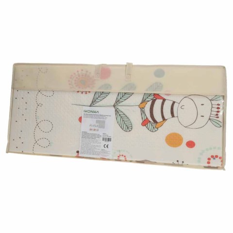 MATA PIANKOWA EDUKACYJNA DLA NIEMOWLĄT DWU STRONNA SKŁADANA 180X200CM ZWIERZĘTA WZÓR