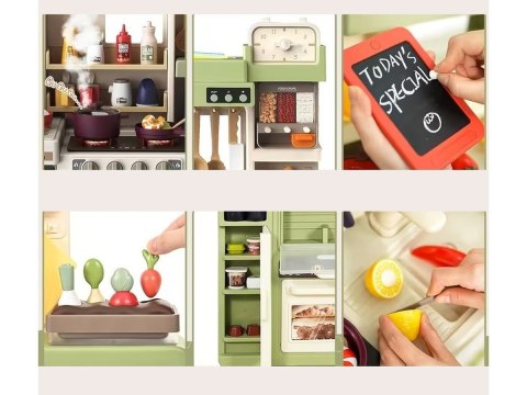 KUCHNIA INTERAKTYWNA DLA DZIECI KRAN Z WODĄ PARA DŹWIĘKI AKCESORIA 104 EL.