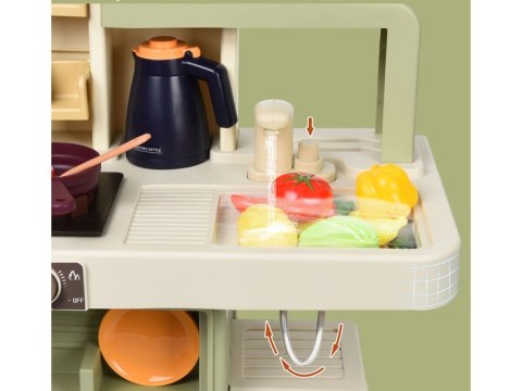 KUCHNIA INTERAKTYWNA DLA DZIECI KRAN Z WODĄ PARA DŹWIĘKI AKCESORIA 104 EL.