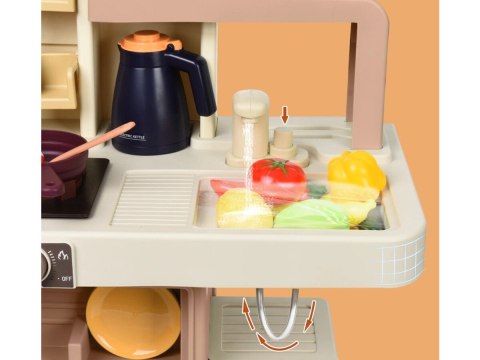 KUCHNIA INTERAKTYWNA DLA DZIECI KRAN Z WODĄ PARA DŹWIĘKI AKCESORIA 104 EL.