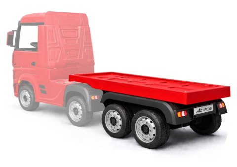 NACZEPA PRZYCZEPA DO CIĘŻARÓWKI HL358 MERCEDES ACTROS SCANIA NA AKUMULATOR CZERWONA