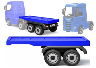 NACZEPA PRZYCZEPA DO CIĘŻARÓWKI HL358 MERCEDES ACTROS SCANIA NA AKUMULATOR NIEBIESKA