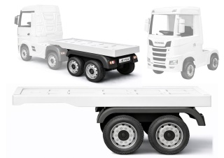 NACZEPA PRZYCZEPA DO CIĘŻARÓWKI HL358 SCANIA MERCEDES ACTROS NA AKUMULATOR BIAŁA