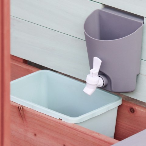 PIASKOWNICA DREWNIANA DLA DZIECI LULILO SABLO 120X120CM DASZEK 360ST. ŁAWKI