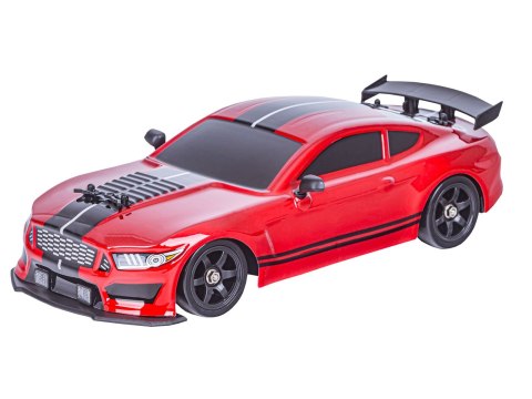 SAMOCHÓD ZDALNIE STEROWANY AUTO RC MUSTANG 4X4 DO DRIFTU 1:16 DYM LED PILOT 2.4