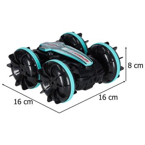 SAMOCHÓD ZDALNIE STEROWANY GESTAMI AMFIBIA 4X4 360 PŁYWA AKUMULATOR 2.4GHZ