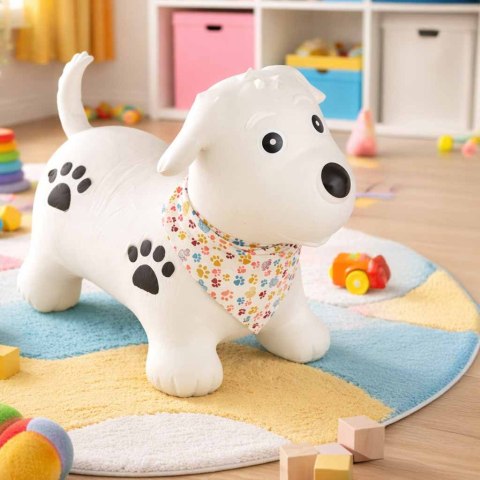 SKOCZEK GUMOWY POMPOWANY PIESEK DO SKAKANIA DLA DZIECI DO 25KG POMPKA