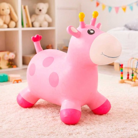 SKOCZEK GUMOWY POMPOWANY ŻYRAFA DO SKAKANIA DLA DZIECI DO 25KG POMPKA