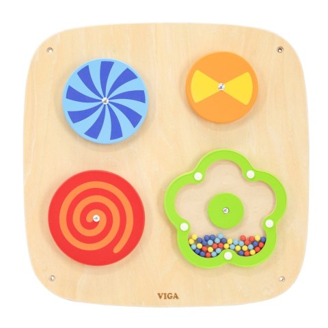 VIGA Drewniany Panel Ścienny - Wirujące Wzory