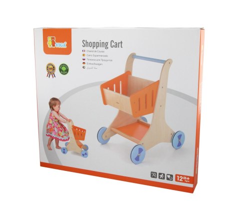 VIGA Drewniany Wózek sklepowy na zakupy