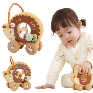 VIGA Labirynt koralikowy na kółkach - Jeż 12M+