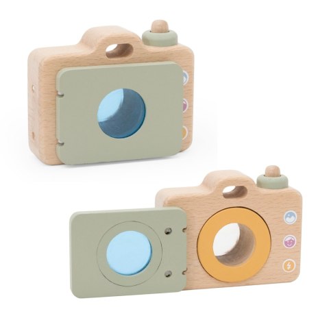 VIGA Mój Pierwszy Drewniany Aparat dla Dzieci Kalejdoskop