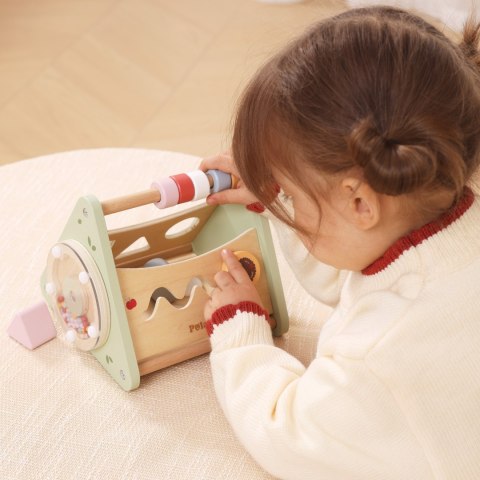 VIGA Trójkąt Aktywności - Drewniana Zabawka Edukacyjna 5w1