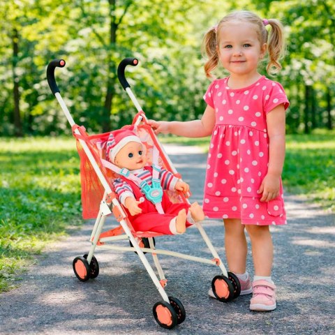 WÓZEK DLA LALEK SPACERÓWKA SKŁADANY 62CM TORBA ANNABELL ZAPINANE PASY