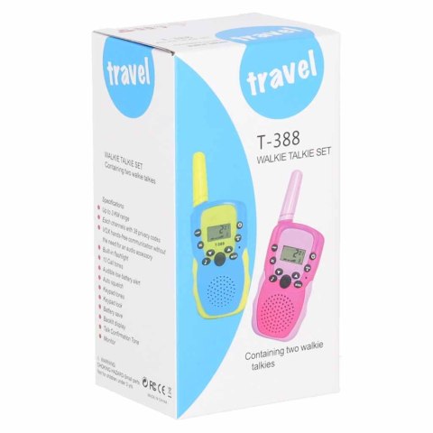KRÓTKOFALÓWKI WALKIE TALKIE DLA DZIECI ZESTAW 2 SZTUKI ZASIĘG 3KM ŁOKI TOKI