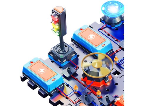 ZESTAW DOŚWIADCZALNY NAUKOWY SYGNALIZACJA ŚWIETLNA WIATRAK MAŁY ELEKTRONIK