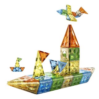 KLOCKI MAGNETYCZNE KONSTRUKCYJNE KOLOROWE FIGURY KSZTAŁTY 3D ZESTAW 78 EL.