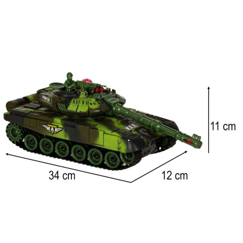 CZOŁG ZDALNIE STEROWANY RC WAR TANK 9993 ŚWIATŁA DŹWIĘKI PILOT 2.4GHz AKUMULATOR
