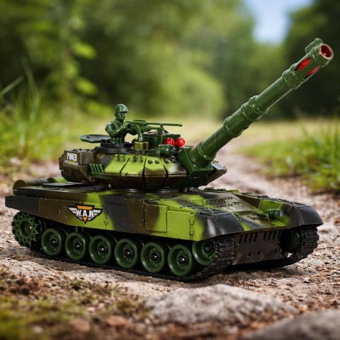CZOŁG ZDALNIE STEROWANY RC WAR TANK 9993 ŚWIATŁA DŹWIĘKI PILOT 2.4GHz AKUMULATOR