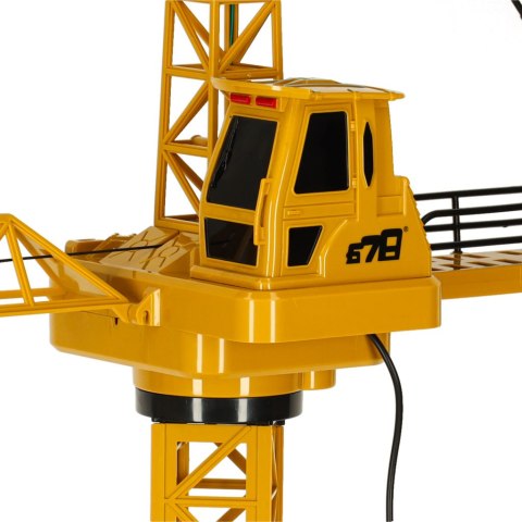 DUŻY DŹWIG ŻURAW ZDALNIE STEROWANY 128CM DO ZBUDOWANIA ŚWIATŁA DŹWIĘKI PILOT