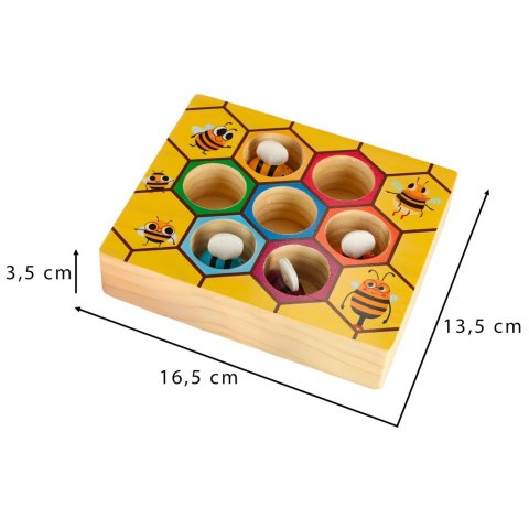 GRA EDUKACYJNA PLASTER MIODU PSZCZÓŁKI DREWNIANA MONTESSORI