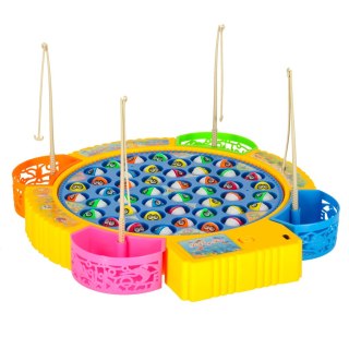 GRA ZRĘCZNOŚCIOWA ŁOWIENIE RYBEK 45 RYBKI 4 WĘDKI 1-4 GRACZY MUZYKA