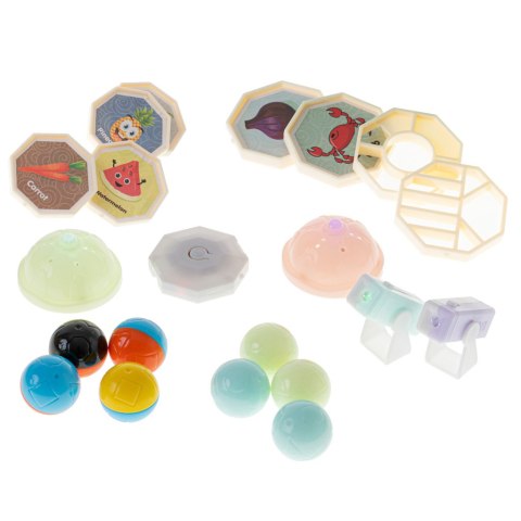 KLOCKI MAGNETYCZNE ŚWIECĄCE TOR KULKOWY MARBLE MONTESSORI ZESTAW 75 EL.