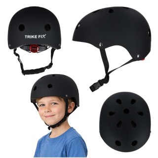 KASK ROWEROWY DZIECIĘCY TRIKE FIX DLA DZIECI REGULOWANY M 55-58CM LED CZARNY