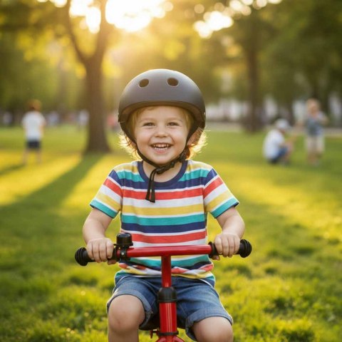 KASK ROWEROWY DZIECIĘCY TRIKE FIX DLA DZIECI REGULOWANY M 55-58CM LED CZARNY