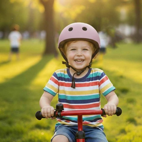 KASK ROWEROWY DZIECIĘCY TRIKE FIX DLA DZIECI REGULOWANY M 55-58CM LED FIOLETOWY