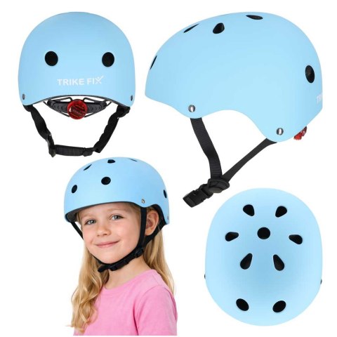 KASK ROWEROWY DZIECIĘCY TRIKE FIX DLA DZIECI REGULOWANY M 55-58CM LED NIEBIESKI