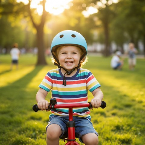 KASK ROWEROWY DZIECIĘCY TRIKE FIX DLA DZIECI REGULOWANY M 55-58CM LED NIEBIESKI