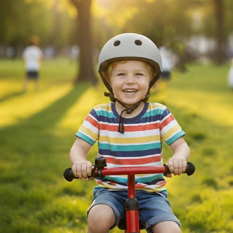 KASK ROWEROWY DZIECIĘCY TRIKE FIX DLA DZIECI REGULOWANY M 55-58CM LED SZARY CIEMNY