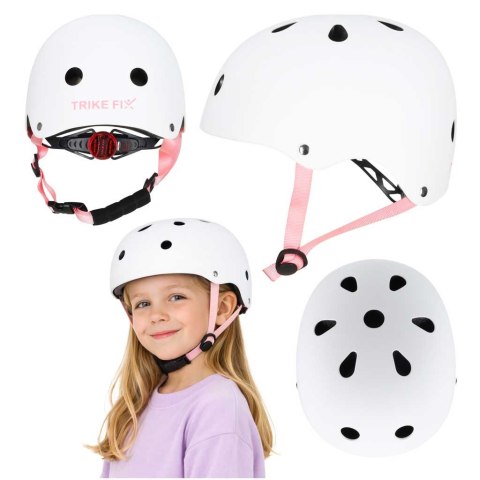 KASK ROWEROWY DZIECIĘCY TRIKE FIX DLA DZIECI REGULOWANY S 48-54CM LED BIAŁY