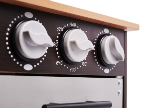 DUŻA KUCHNIA DREWNIANA DLA DZIECI LOFT XXL 96CM GARNKI AKCESORIA DŹWIĘKI