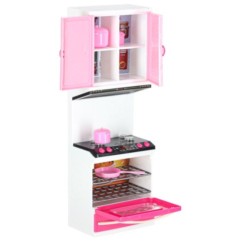 MEBELKI DLA LALEK KUCHNIA 4 MODUŁY DŹWIĘKI ŚWIATŁA LED AKCESORIA 48CM