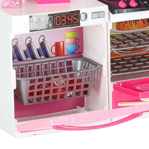 MEBELKI DLA LALEK KUCHNIA 4 MODUŁY DŹWIĘKI ŚWIATŁA LED AKCESORIA 48CM