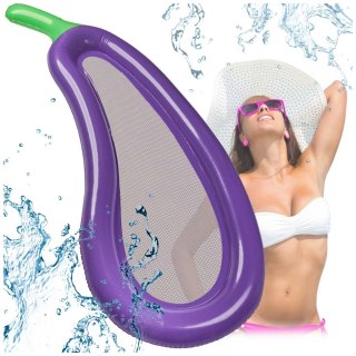 MATERAC PLAŻOWY DMUCHANY SIATECZKOWY DO PŁYWANIA BAKŁAŻAN XXL 50X240CM