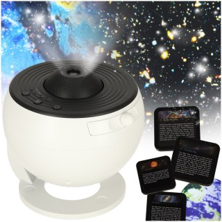 PROJEKTOR GWIAZD LAMPKA NOCNA PLANETARIUM LED USB TIMER 12 DYSKÓW 360STOPNI