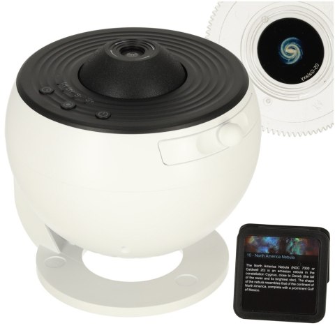 PROJEKTOR GWIAZD LAMPKA NOCNA PLANETARIUM LED USB TIMER 12 DYSKÓW 360STOPNI