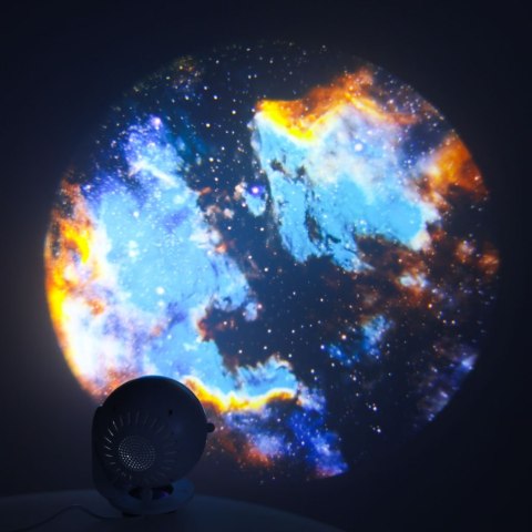 PROJEKTOR GWIAZD LAMPKA NOCNA PLANETARIUM LED USB TIMER 12 DYSKÓW 360STOPNI