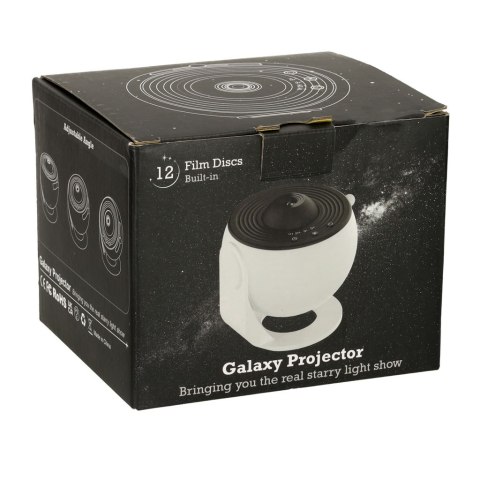 PROJEKTOR GWIAZD LAMPKA NOCNA PLANETARIUM LED USB TIMER 12 DYSKÓW 360STOPNI
