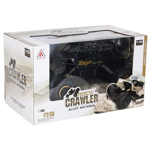 SAMOCHÓD ZDALNIE STEROWANY AUTO RC ROCK CRAWLER 1:12 4X4 METAL PILOT 2.4G AKU