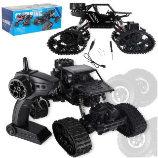 SAMOCHÓD ZDALNIE STEROWANY RC ROCK CRAWLER 4X4 1:16 KOŁA GĄSIENICE PILOT 2.4G AKU