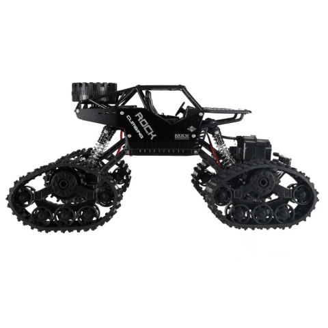 SAMOCHÓD ZDALNIE STEROWANY RC ROCK CRAWLER 4X4 1:16 KOŁA GĄSIENICE PILOT 2.4G AKU
