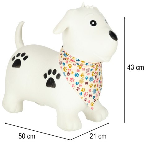 SKOCZEK GUMOWY POMPOWANY PIESEK DO SKAKANIA DLA DZIECI DO 25KG POMPKA