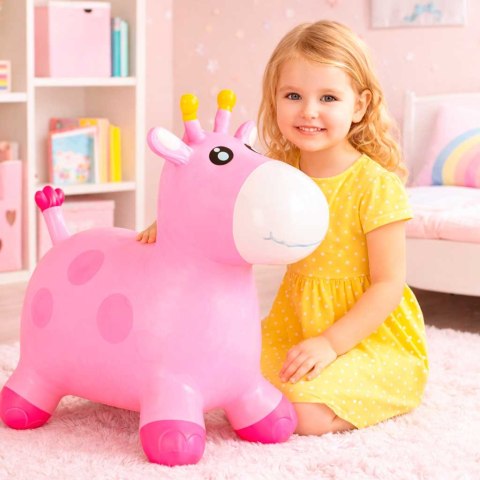 SKOCZEK GUMOWY POMPOWANY ŻYRAFA DO SKAKANIA DLA DZIECI DO 25KG POMPKA