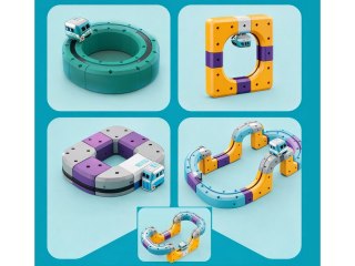 TOR MAGNETYCZNY SAMOCHODOWY KOLEJKA POCIĄG KLOCKI KONSTRUKCYJNE ZESTAW 39EL